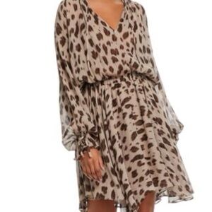 Anine Bing Elliana Leopard Mini Dress xS